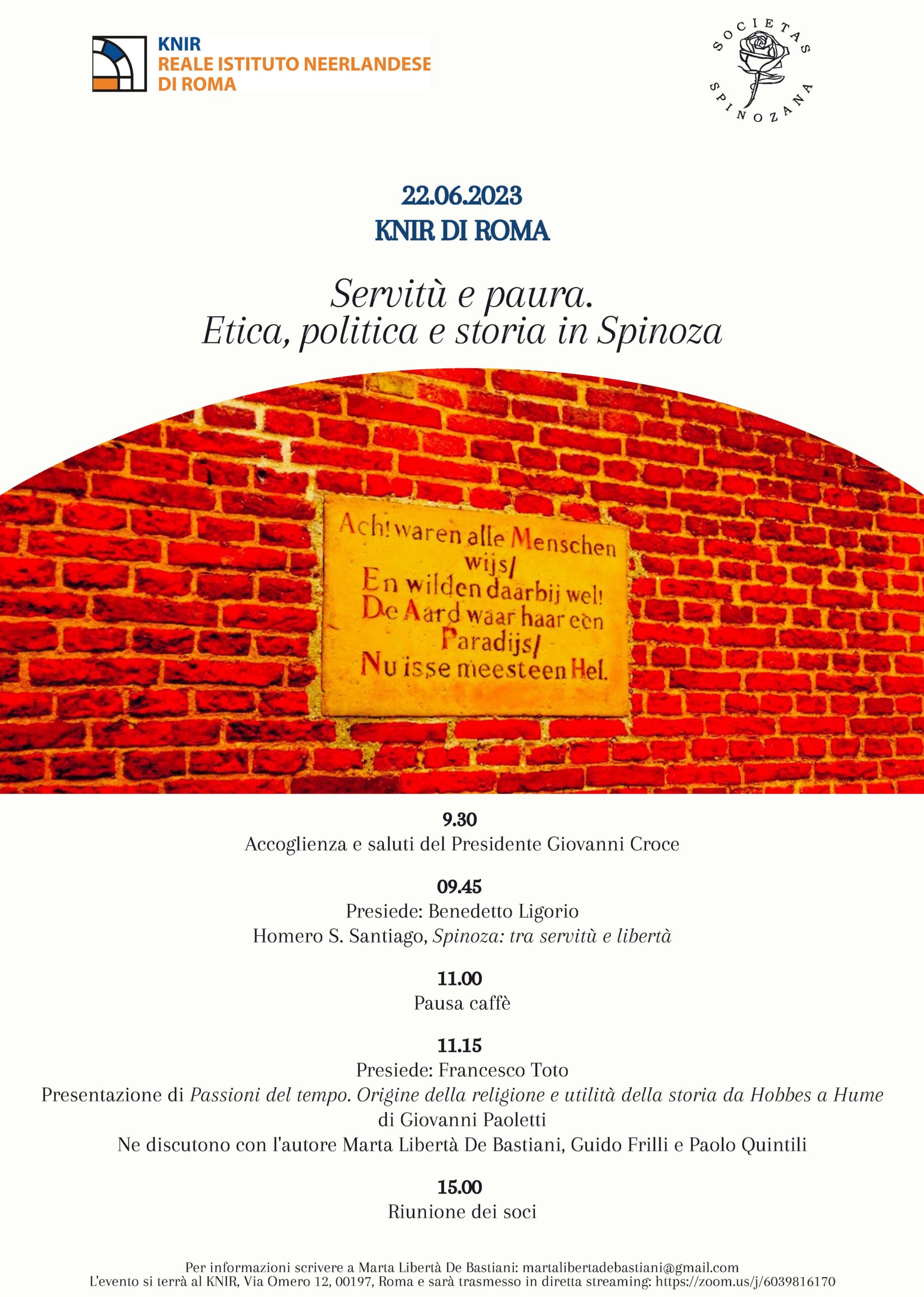 Flyer Societas Spinozana