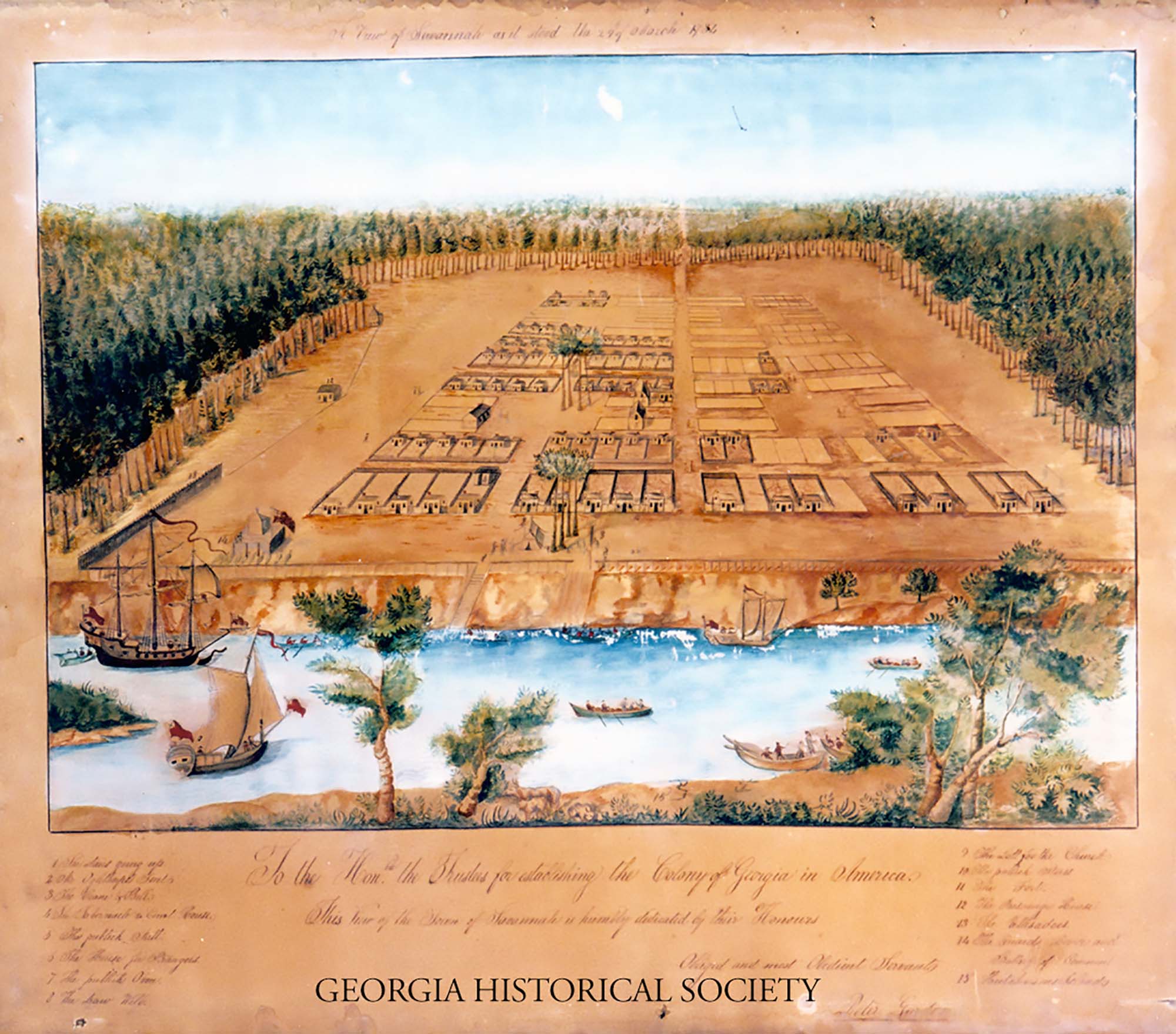View Of Savannah 1734