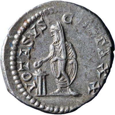 Nnc 1939 0128 Denarius Septimius Severus, Rome, 202 210, Kz. Keizer Offerend Ric Iv. 308