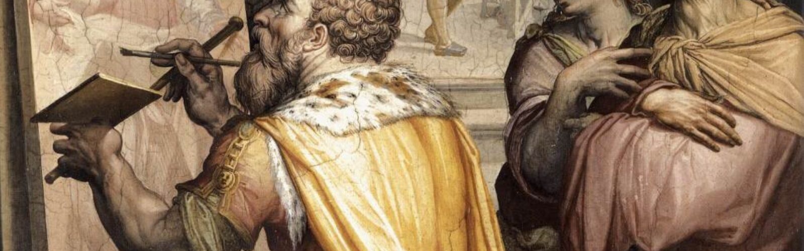 Vasari St Luke Painting The Virgin (detail)